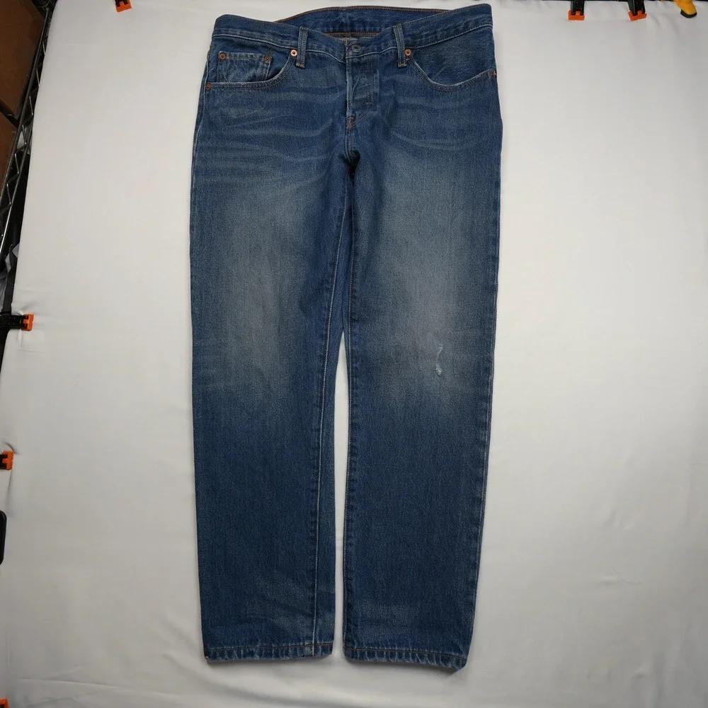 Levi's 501‎ Men's Fit 33x27.5 Jeans Button Fly Original Fit Straight Leg Blue